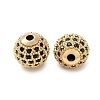Rack Plating Brass Cubic Zirconia Beads ZIRC-S001-10mm-A01-01-2