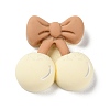 Cartoon Opaque Resin Cherry with Bowknot Cabochons RESI-Q218-01G-1