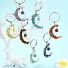 7Pcs Natural & Synthetic Mixed Stone Keychains KEYC-FS00049-5