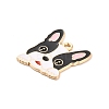 Animal Puppy Alloy Enamel Pendants FIND-V001-03G-02-2