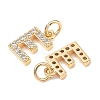 SHEGRACE Brass Micro Pave Clear Cubic Zirconia Pendants XGRQ29248-394G-E-2