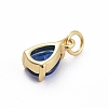 Brass Micro Pave Cubic Zirconia Pendants ZIRC-E164-64G-B-2