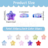 350Pcs 10 Colors Transparent Spray Painted Frosted Glass Beads GLAA-YW0005-27-2
