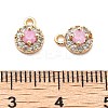 Brass Micro Pave Cubic Zirconia Charms KK-L222-001G-02-3