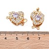 Brass Micro Pave Cubic Zirconia Box Clasps KK-B125-07G-02-3
