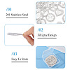 20Pcs 10 Styles 201 Stainless Steel Laser Cut Connector Charms STAS-TA0003-38-4
