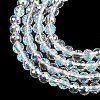 Electroplate Transparent Glass Beads EGLA-B013-02A-AB19-3