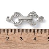 Rack Plating Brass Micro Pave Clear Cubic Zirconia Fold Over Clasps KK-NH0002-03F-P-3