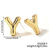Brass Stud Earrings LS-UV9543-25-1