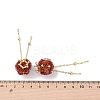 Handmade Flower Polymer Clay Rhinestone Tassel Dangle Beads CLAY-H003-02G-02-3