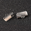 Tarnish Resistant 304 Stainless Steel Ribbon Crimp Ends LS-STAS-M250-10-1