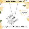 1pc Brass Chain with Alloy Letter Pendants Necklaces NJEW-LP0001-41U-P-2