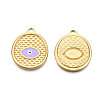 304 Stainless Steel Enamel Pendants STAS-N092-146C-1