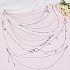6Pcs 6 Styles Alloy Boot Strap Chains HJEW-HY00101-4