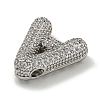 Platinum Plated Brass Micro Pave Cubic Zirconia Pendants KK-L073-001P-A-2