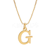 1pc 304 Stainless Steel Letter Pendant Necklaces NJEW-LP0001-38G-G-1