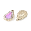 UV Plating Alloy with Mixed Color Glass Rhinestone Pendants FIND-M018-39G-2