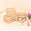 Wood Rectangle Storage Box Miniature Ornaments PW-WG49143-01-4