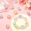 60Pcs 6 Colors UV Plating Rainbow Iridescent Acrylic Beads OACR-CJ0001-36-5