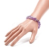 Natural Amethyst Beaded Stretch Bracelet BJEW-JB08879-05-3