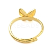 Butterfly Brass Adjustable Rings for Women RJEW-L120-015G-2