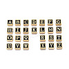 26Pcs 26 Styles 304 Stainless Steel Black Enamel Square Spacer Bars STAS-T073-58G-1