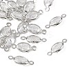 SHEGRACE Brass Pave Cubic Zirconia Oval Connector Charms XGRQ2O400-439A-P-1