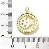 Rack Plating Brass Micro Pave Cubic Zirconia Pendants KK-D359-25G-3