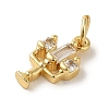 Brass Micro Pave Clear Cubic Zirconia Pendants KK-R162-023G-3