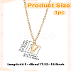 304 Stainless Steel Letter Pendant Necklaces NJEW-LP0001-53V-G-2