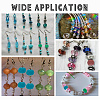 10 Strands 10 Colors Frosted Transparent Glass Beads Strands FGLA-AR0001-02-5