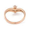 PVD Vacuum Plating 304 Stainless Steel Round Finger Ring for Women RJEW-C086-05-RG-3
