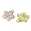 10Pcs Light Gold Plated Alloy Enamel Pendants ENAM-YW0002-15A-2