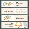 48Pcs 12 Styles 201 Stainless Steel Stud Earring Findings EJEW-TA0001-06-4