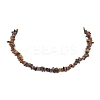 Natural Tiger Eye Chip Beaded Necklaces NJEW-JN04275-01-4