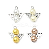 24Pcs 24 Colors Glass Pearl Pendants PALLOY-JF03066-2