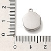 Anti-Tarnish 304 Stainless Steel Pendants STAS-P371-021P-04-3