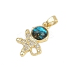 Brass Micro Pave Clear Cubic Zirconia Beads KK-D409-19G-2