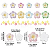 60Pcs 2 Styles Plumeria Flower Opaque Resin Cabochons CRES-YW0002-60-3