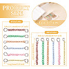 48Pcs 12 Colors Glass Rondelle Beaded Connector Charms PALLOY-TA00138-3