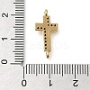 Brass Pave Black Cubic Zirconia Connector Charms KK-M101-02G-G02-3