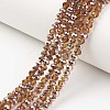 Electroplate Transparent Glass Beads Strands EGLA-A034-T2mm-N07-1