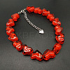 Valentine's Day Acrylic Bead in Bead Heart Beaded Necklaces with Alloy End Chains FS-WG4CF83-05-2