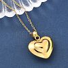 201 Stainless Steel Love Heart Pendant Necklaces for Women NJEW-Z069-01G-02-3