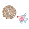 Glass Seed Beaded Fish Pendants PALLOY-MZ01219-3