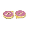 Golden Plated Alloy Enamel Charms ENAM-XCP0001-13P-3