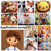 200Pcs 4 Styles Round Plastic Needle Felting Eyes DOLL-PH0001-47-6