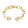 Exquisite Cubic Zirconia Heart Cuff Ring RJEW-N035-057-NF-2