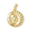Brass Micro Pave Cubic Zirconia Pendants KK-P334-29G-1
