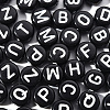 Craft Black Acrylic Beads SACR-YW0001-05-4